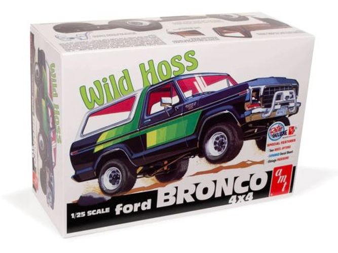 AMT Wild Hoss Ford Bronco 4x4 1/25th Scale Plastic Model Truck - 