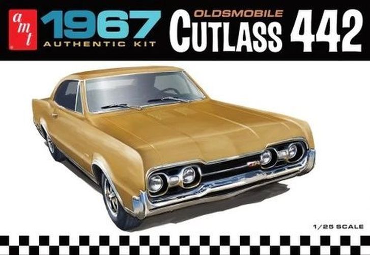 AMT 1967 Oldsmobile Cutlass 442 1/25 Scale Plastic Model - 