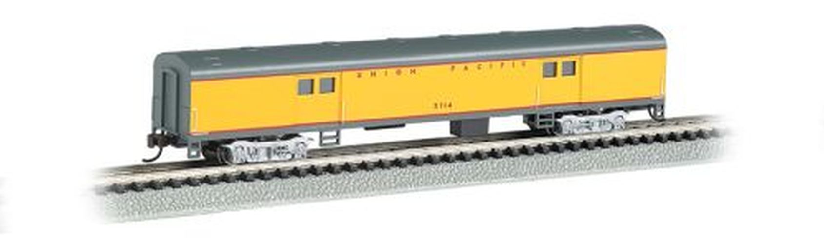 BACHMANN Union Pacific N Scale 72 Smooth Side Baggage Car - .