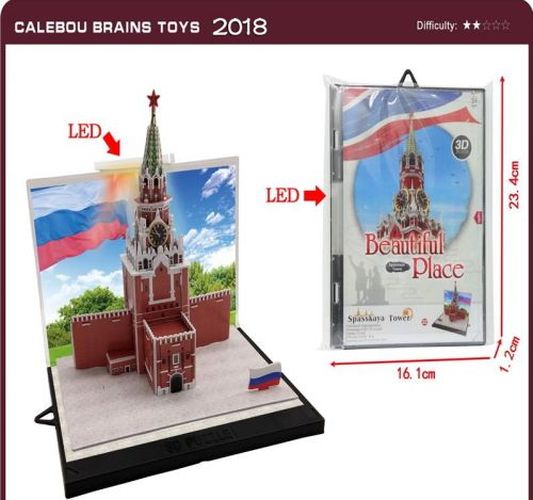 DENTT Russian Basque Tower Building 3d Diorama Kit With Led Light - 