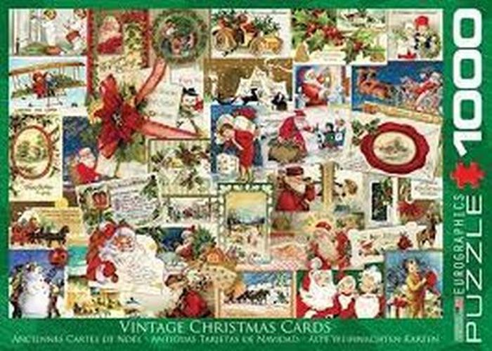 EUROGRAPHICS Vintage Christmas Cards 1000 Piece Puzzle - 