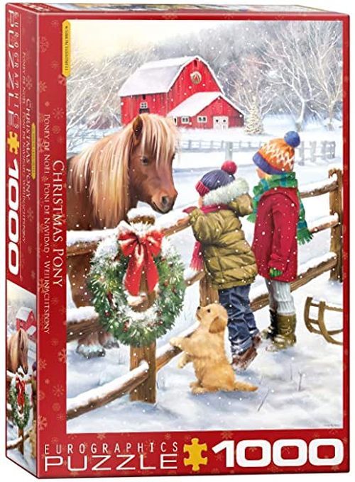 EUROGRAPHICS Christmas Pony 1000 Piece Puzzle - 