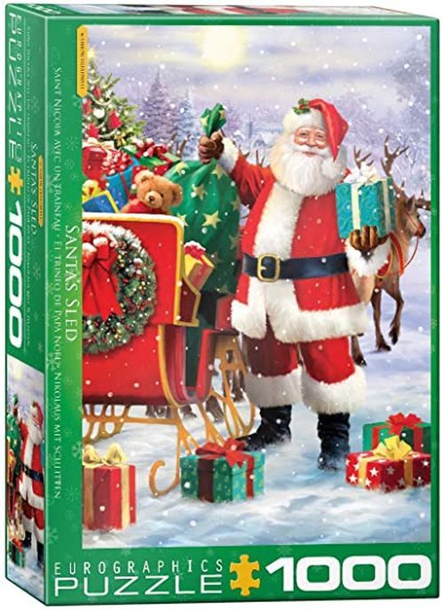 EUROGRAPHICS Santa Sled Christmas 1000 Piece Puzzle - 