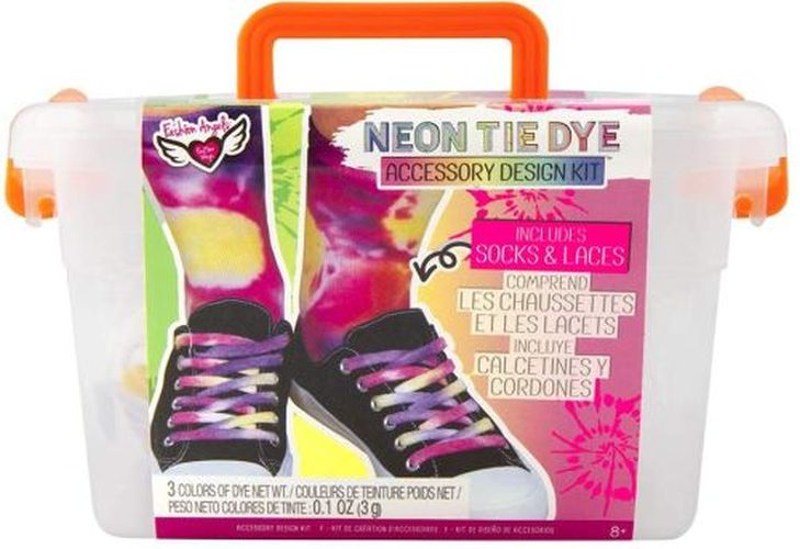 FASHION ANGELS ENT. Neon Tie Dye Socks And Laces Design Keeper Crate - .