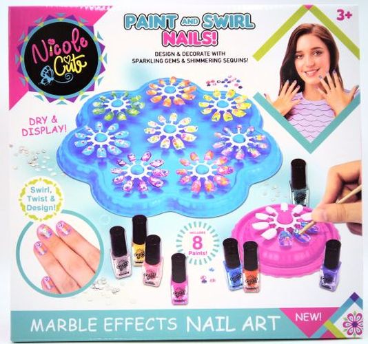 GIRL FUN TOYS Paint And Swirl Nail Design Center Toy - 