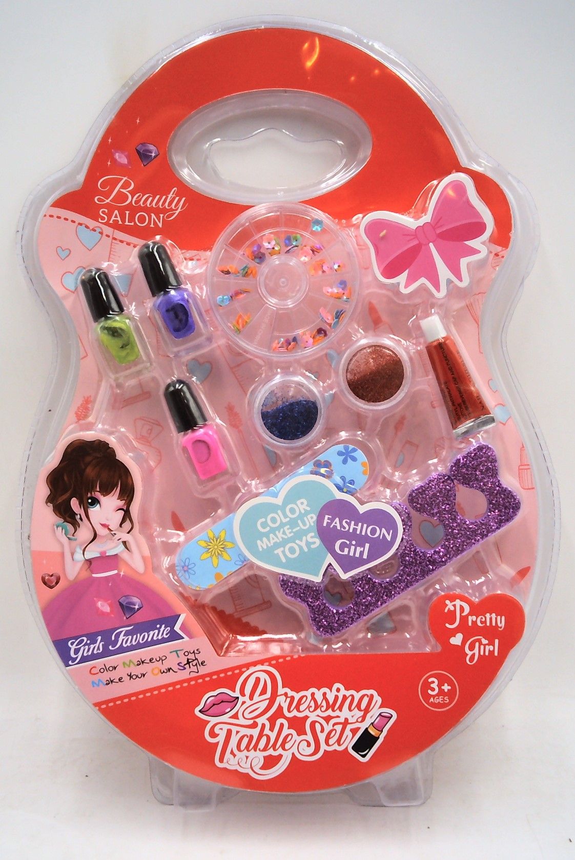 GIRL FUN TOYS Water Soluble Pretend Make Up Comestic Set Toy - .