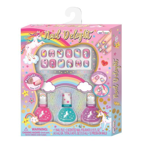 HOT FOCUS Nail Delight Unicorn Scented Nail Polishes - .