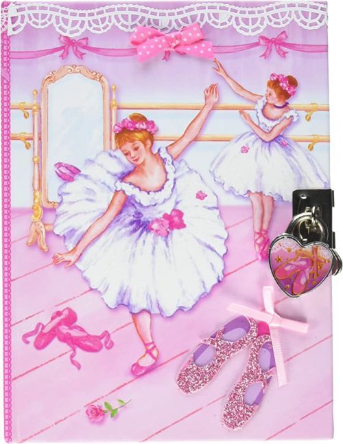 HOT FOCUS Ballerina Beauties Diary With Lock And Keys - 
