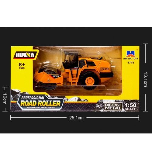 HUINA Steam Roller Street Construction All Metal 1:50 Scale Model - .
