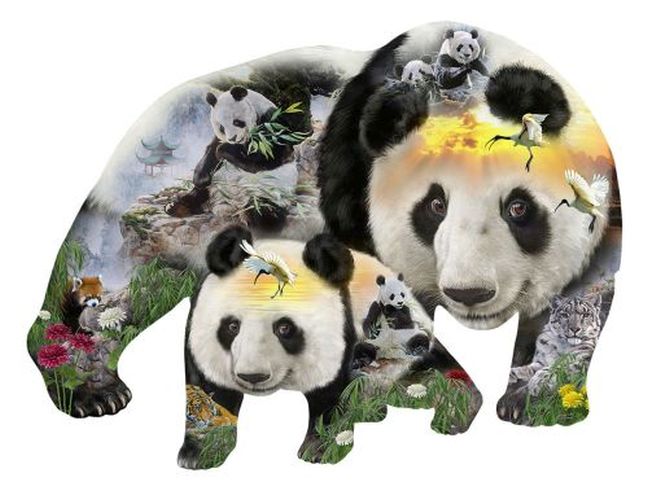 SUNSOUT Panda-monium Special Shape 1000 Piece Puzzle - 