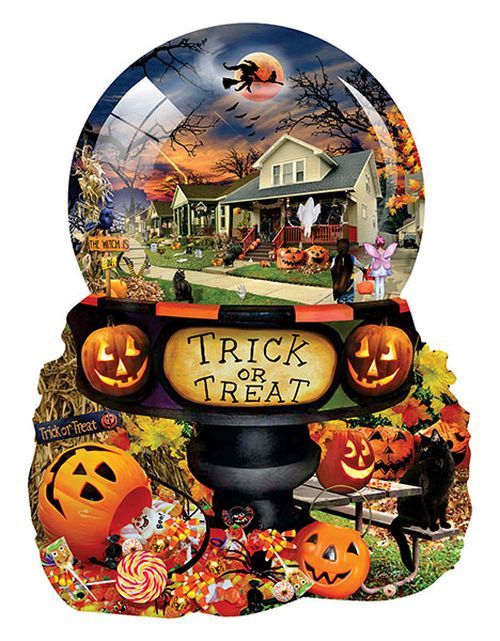SUNSOUT Halloween Globe 1000 Piece Special Shaped Puzzle - 