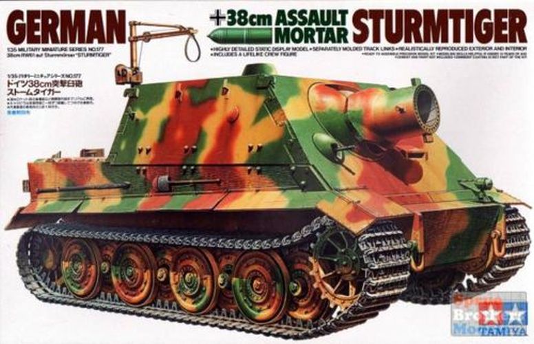 TAMIYA MODEL German 38cm Assault Mortar Sturmtiger 1/35 Kit - 