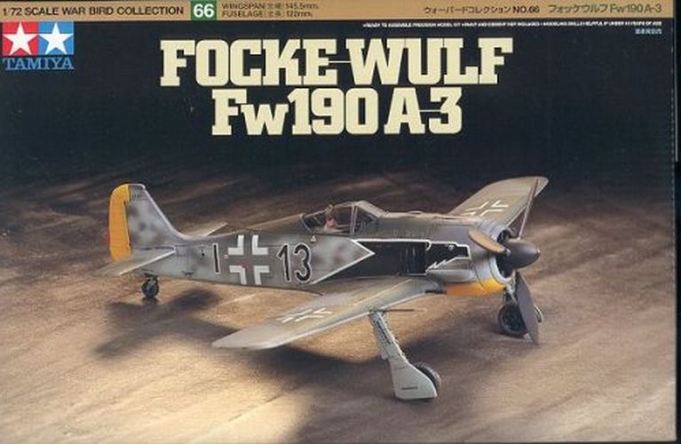 TAMIYA MODEL Focke Wolf 190 A-3 Plane 1:72 Scale Model Kit - 