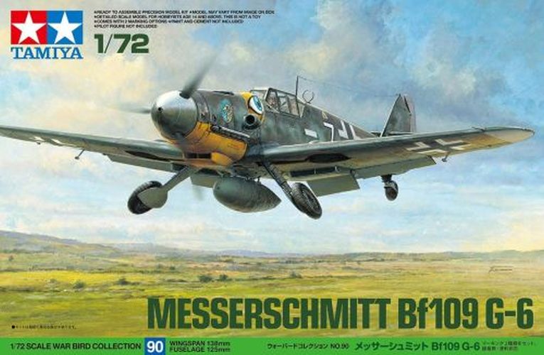TAMIYA MODEL Messerschmitt Bf109 G-6 Plane 1/72 Kit Plane - 