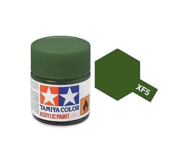 TAMIYA COLOR Flat Green Xf-5 Acrylic Paint 10 Ml - 