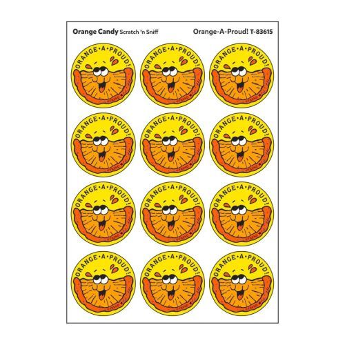 TREND ENTERPRISES Orange Candy Scratch N Sniff Stinky Stickers - .