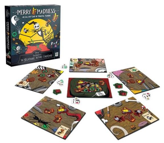 USAOPOLY Merry Madness Nightmare Before Christmas Frightful Flinging Game - 