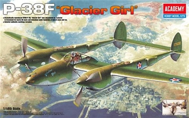 ACADEMY MODEL P-38f Glacier Girl Play 1:35 Scale - 