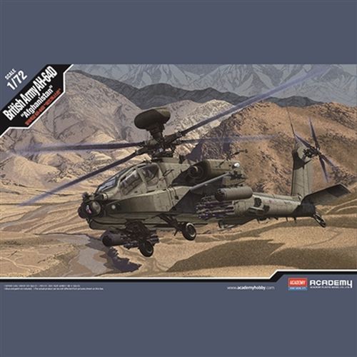 ACADEMY MODEL Ah-64d British Army Afghanistan Helicopter 1:72 Scale