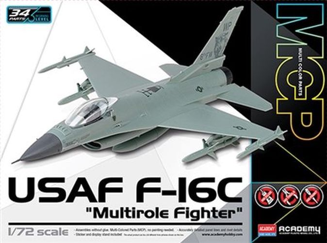 ACADEMY MODEL F-16c Usaf Multirole Fighter 1:72 Scale - 