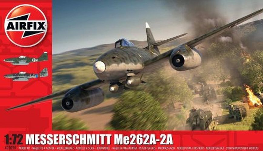 AIRFIX MODEL Messerschmitt Me262a-2a 1:72 - MODELS