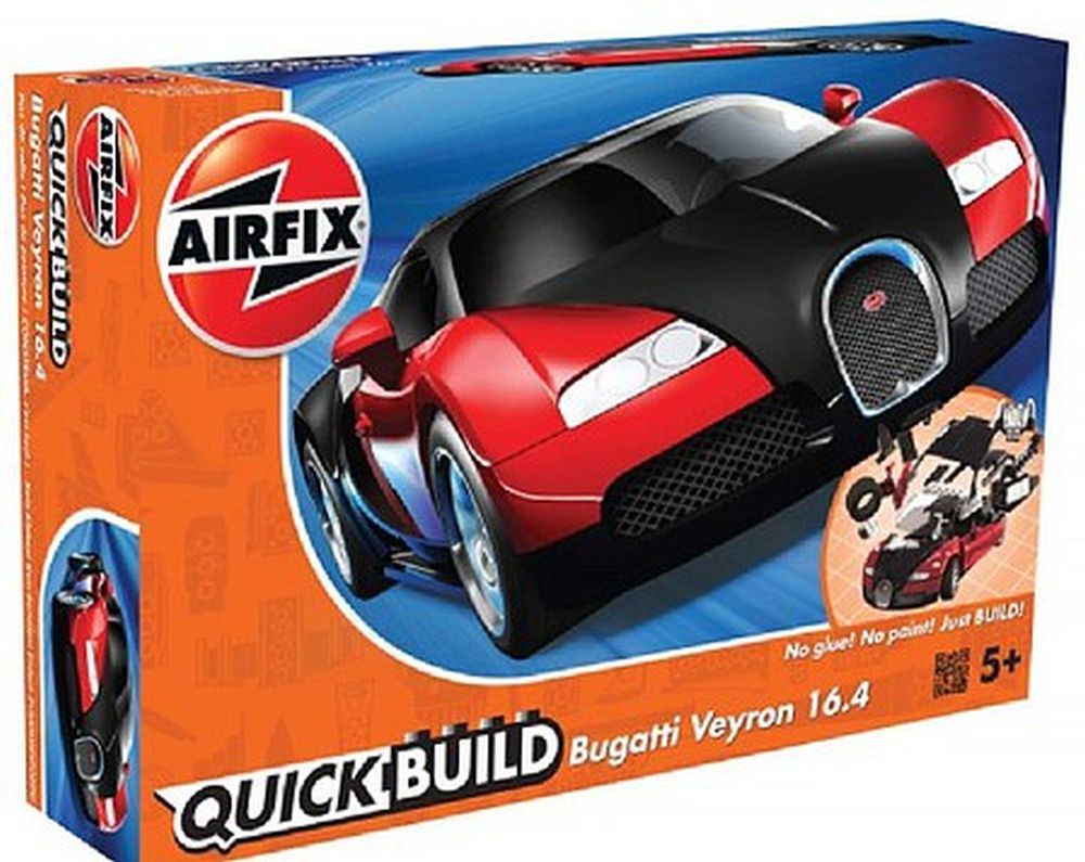 AIRFIX MODEL Quickbuild Bugatti Veyron - Black & Red - MODELS