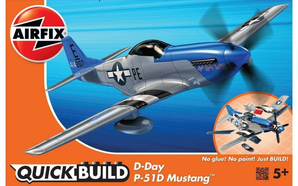 AIRFIX MODEL Quickbuild D-day Mustang Plastic Model - MODELS