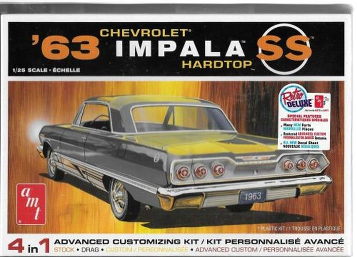 AMT 1963 Chevy Impala Ss 2t Plastic Model Car - .