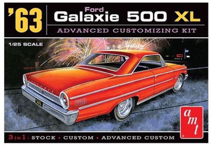 AMT 1963 Ford Galaxie Plastic Model Car - 