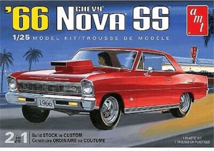 AMT 1966 Chevy Nova Ss Plastic Model Car - 