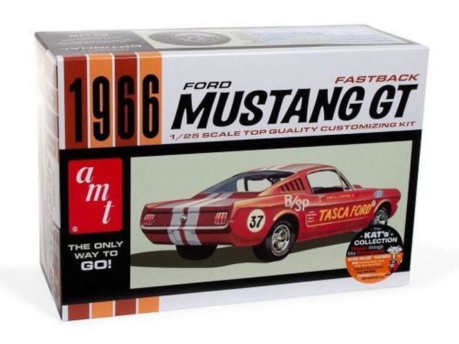 AMT 1966 Ford Mustang Gt Fastback 1/25 Scale Plastic Model - .