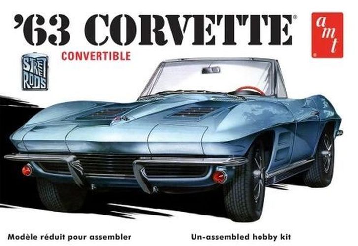 AMT 1963 Corvette Convertible Street Rod 1/25 Scale Plastic Model