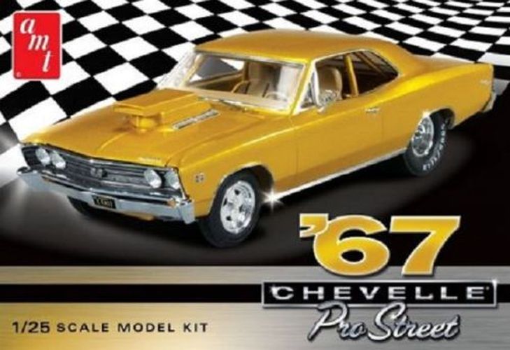 AMT 67 Chevy Chevelle Pro Street 2t Car Model Kit - 
