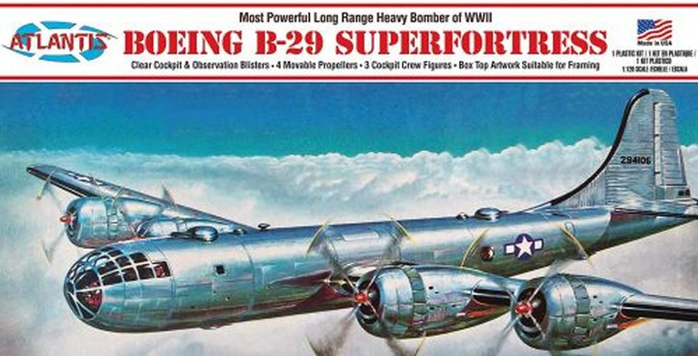 ATLANTIS MODEL Boeing B-29 Superfortress 1:120 Scale Model Kit - MODELS