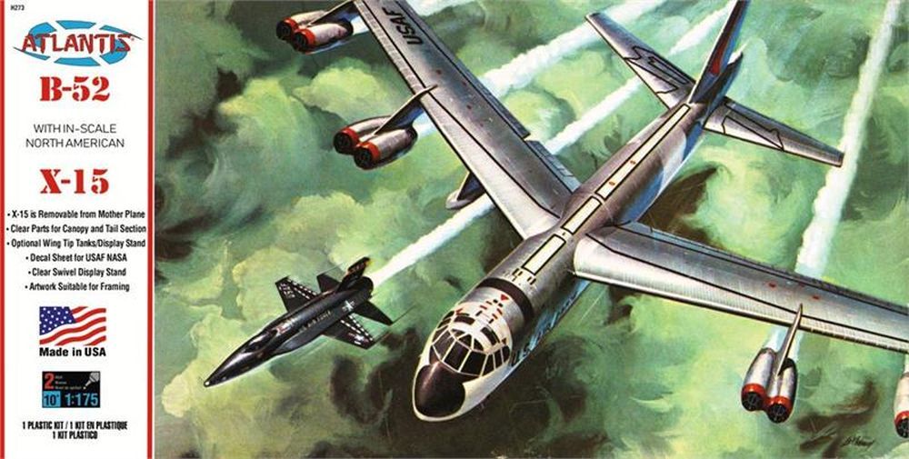ATLANTIS MODEL B-52 And X-15 Airplane With Swivel Stand - 