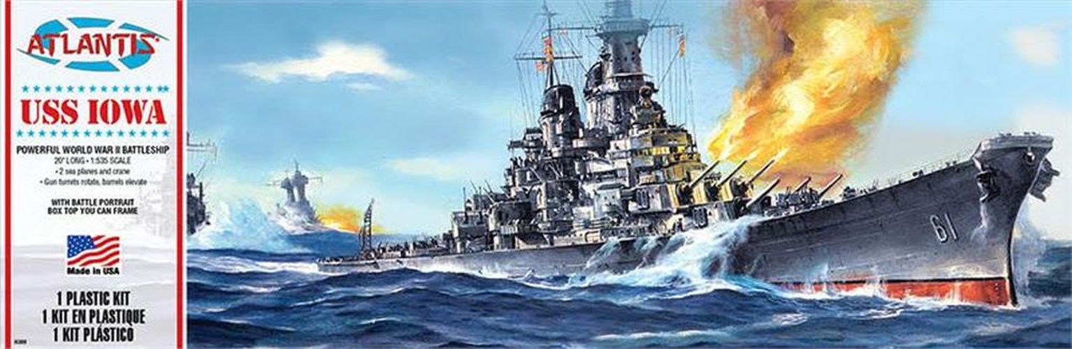 ATLANTIS MODEL Uss Iowa Battleship Model Kit - 