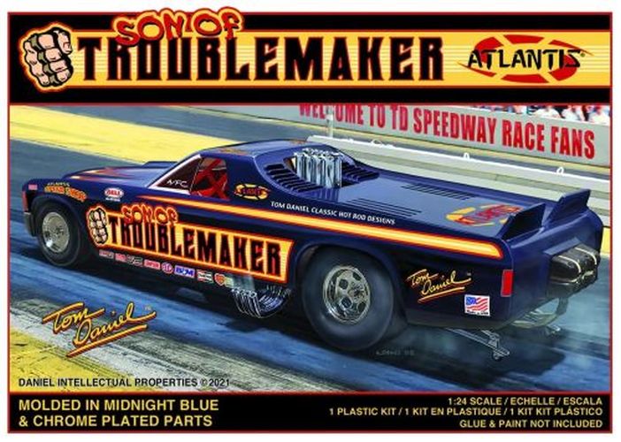 ATLANTIS MODEL Son Of Troublemaker 1/24 Scale Plastic Model Car - MODELS