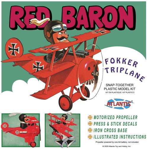 ATLANTIS MODEL Red Baron Fokker Triplane Model Kit - 