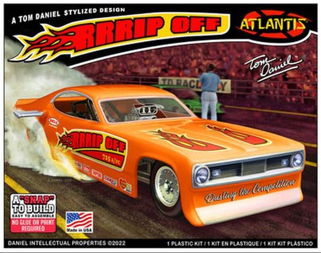 ATLANTIS MODEL Rrrip Off Tom Daniel 1/32 Scale Snap Together Funny Car - .