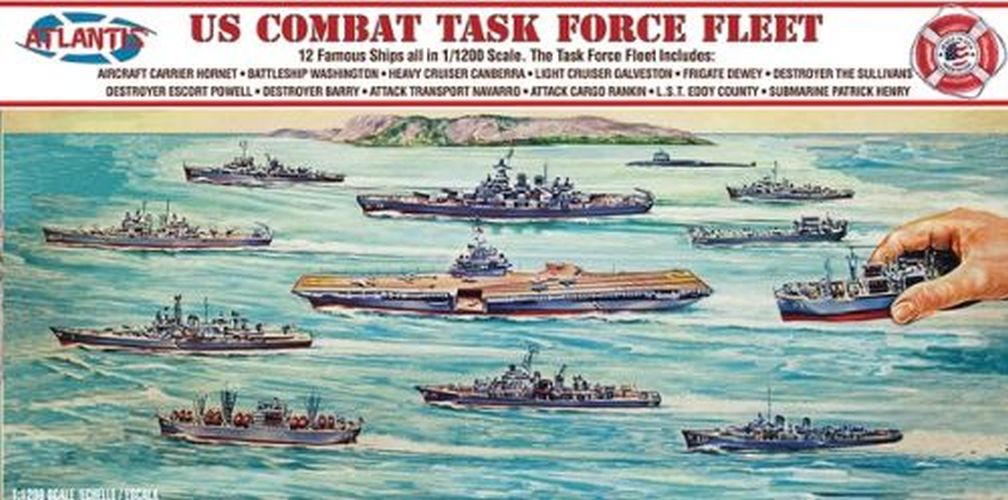 ATLANTIS MODEL Us Combat Task Force Fleet 1/1200 Scale Plastic Models - .
