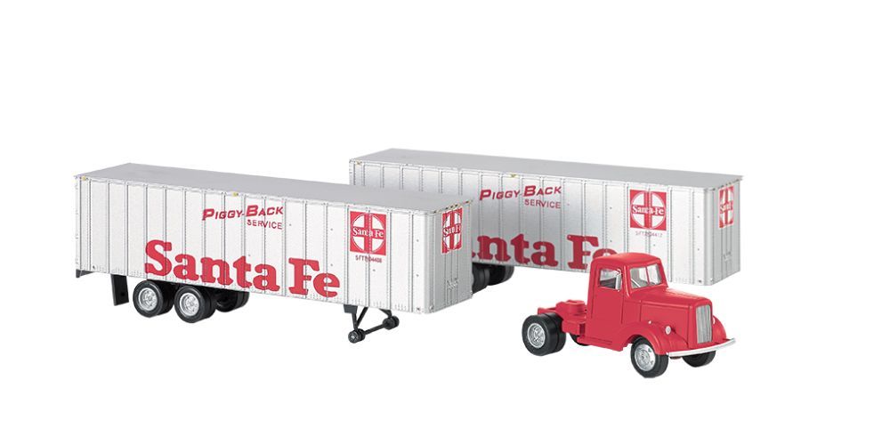 BACHMANN Santa Fe Truck Cab And Piggyback Trailer Ho Scale - .