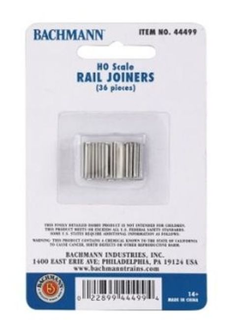 BACHMANN Rail Joiners Ho Scale 36pc - TRAIN