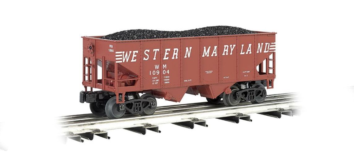 BACHMANN Western Maryland 55 Ton 2-bay Usra Outside Hopper O Scale Train Car - 