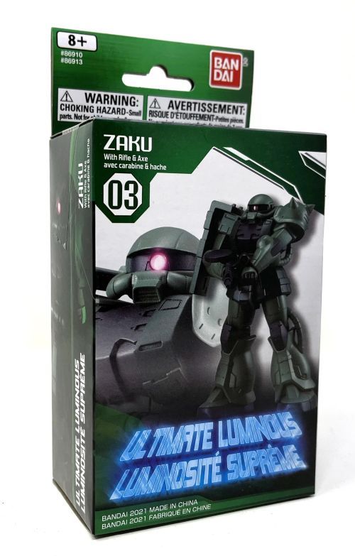 BANDAI MODEL Zaku With Rifle And Axe Ultimate Luminous Action Figre - 