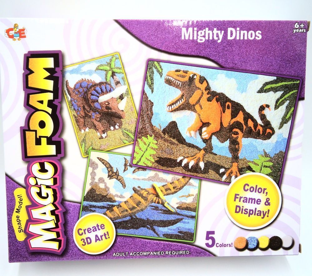 BOYS HAVE FUN TOYS Mighty Dinos Magic Foam 3d Art Craft Set - .