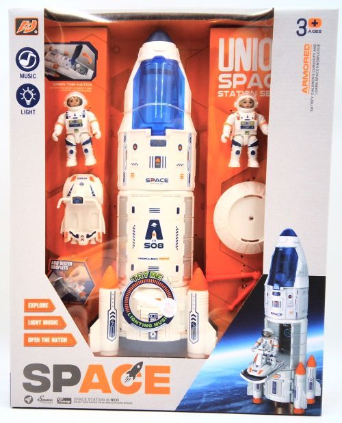 BOYS HAVE FUN TOYS Space Fleet Rocket Set With Capsule, 2 Astronaughts And Space Scooter - .