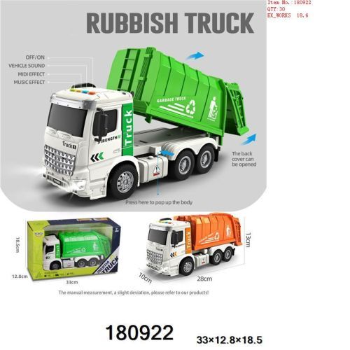 BOYS HAVE FUN TOYS Dump Truck Firction Power With Lights And Sound - BOY TOYS