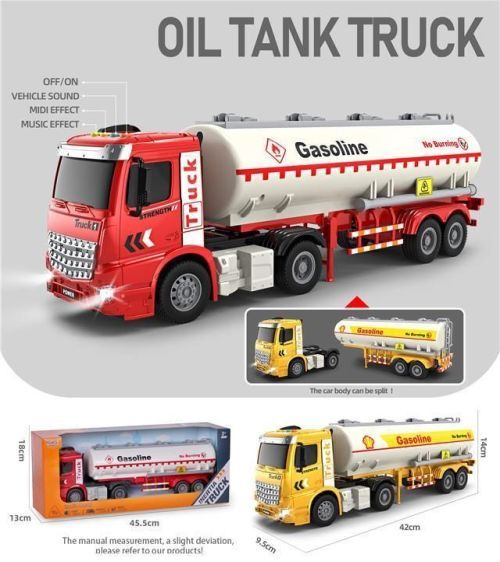 BOYS HAVE FUN TOYS Semi Tanker Truck Firction Power With Lights And Sound
