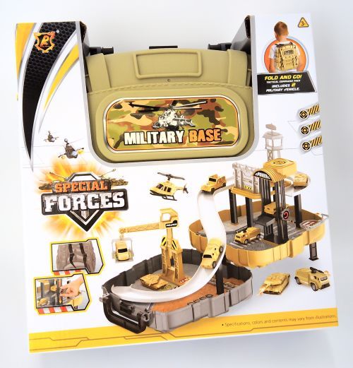 BOYS HAVE FUN TOYS Special Forces Military Base Hot Back Pack Wheels Car Play Set - BOY TOYS