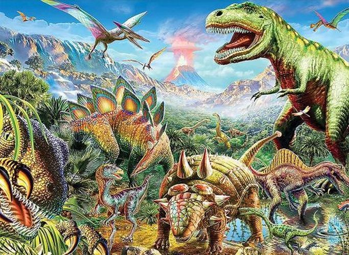CEACO COMPANY Dinosaur Glow 100 Piece Puzzle - 